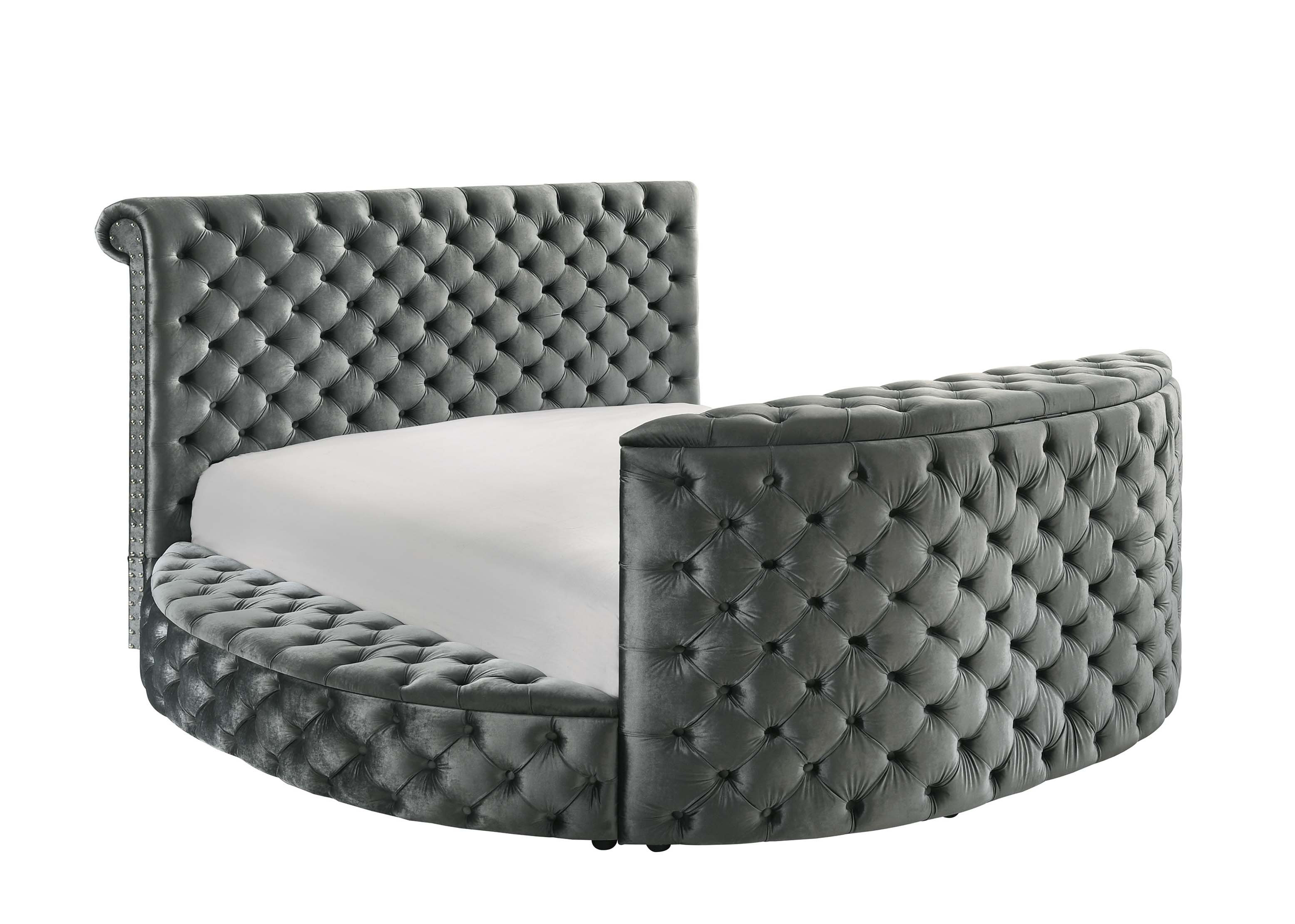 Everly Quinn 1Pc Luxurious Bed Deeply Tufted Headboard Nail Head Trim ... - Sumptuous And Indulgent Furniture