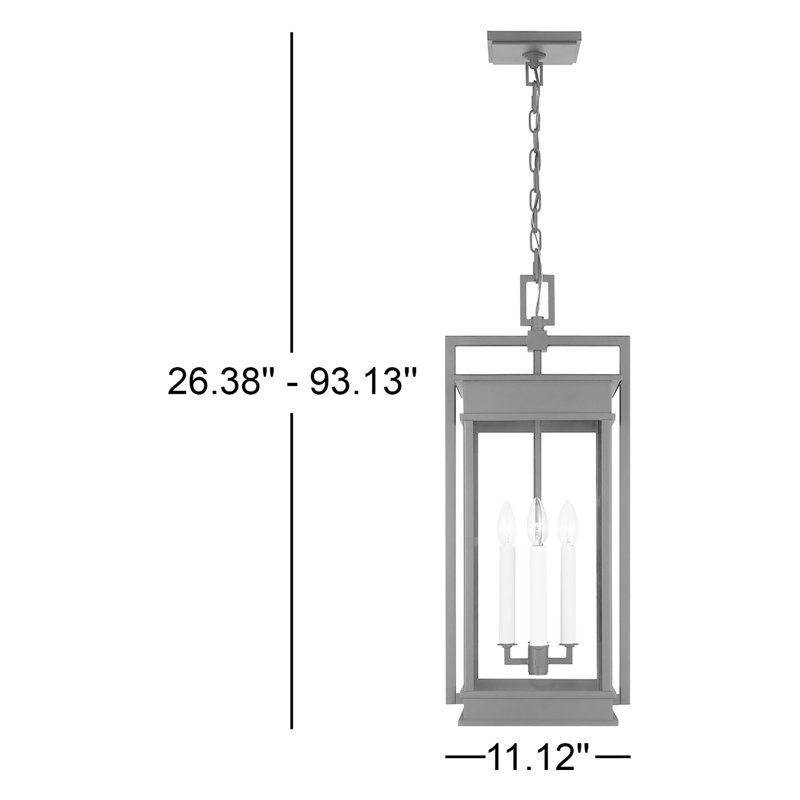 Cupertino 4 - Light LED Outdoor Pendant, Natural Copper
