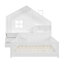 Lit double pleine grandeur avec fenêtre et tiroirs de chevet, lit plateforme avec tablettes et ensemble de prises et port USB, blanc-594584480