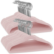 pink velvet non-slip hangers (30 per set) –