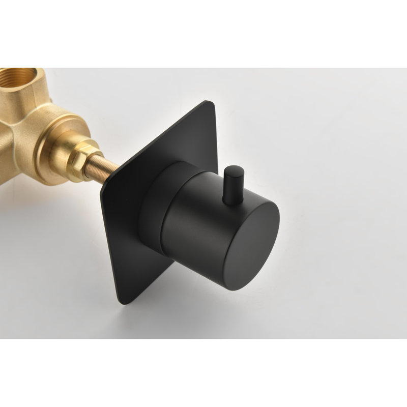 Valve de douche à haut débit 3/4 po, fabrication en laiton avec poignée réglable pour un contrôle précis de l'eau et de la température, soupape à finition nickel brossé, débit très précis, intensité, apparence, surface