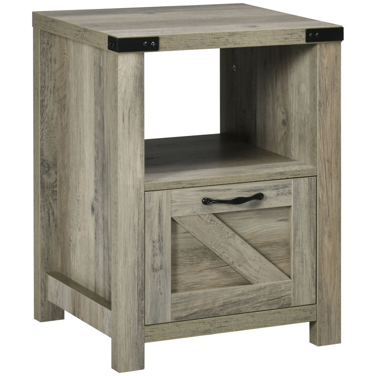 Homcom Vintage Farmhouse Side Table For Living Room Or Bedroom Storage End  Table With Antique Handle Drawer & Shelf, Wooden Side Table, Dark Coffee :  Target