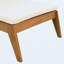 Ensemble de table d'appoint d'extérieur inclinable avec chaise longue en bois d'acacia avec coussin de 2 pouces et table d'appoint pliable à dossier réglable pour véranda au bord de la piscine