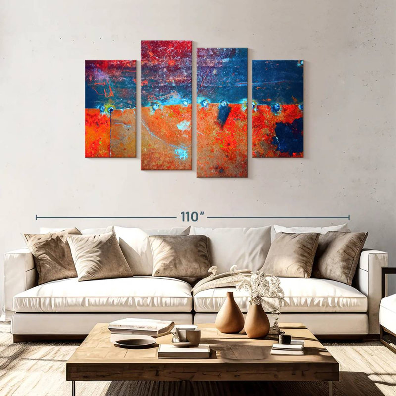 Rust Abstract, 48" H x 75" W