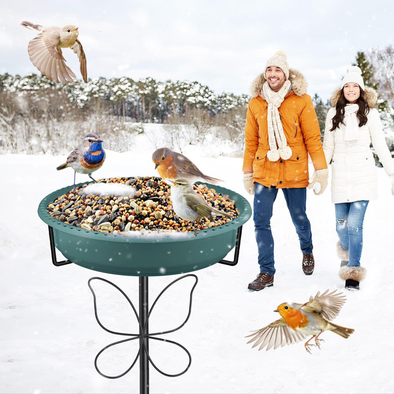 Metal Birdbath, Green