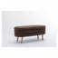 Banc de rangement en velours Noelany-2039623216