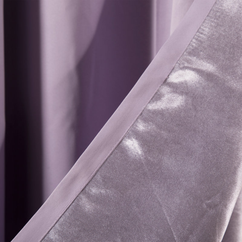 Schaeffer Solid Blackout Thermal Grommet Curtain Panels, 52" W x 96" L, Lavender