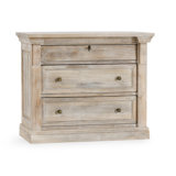 Adelaide Three-Drawer Mango Wood Nightstand In Cocoa Brown