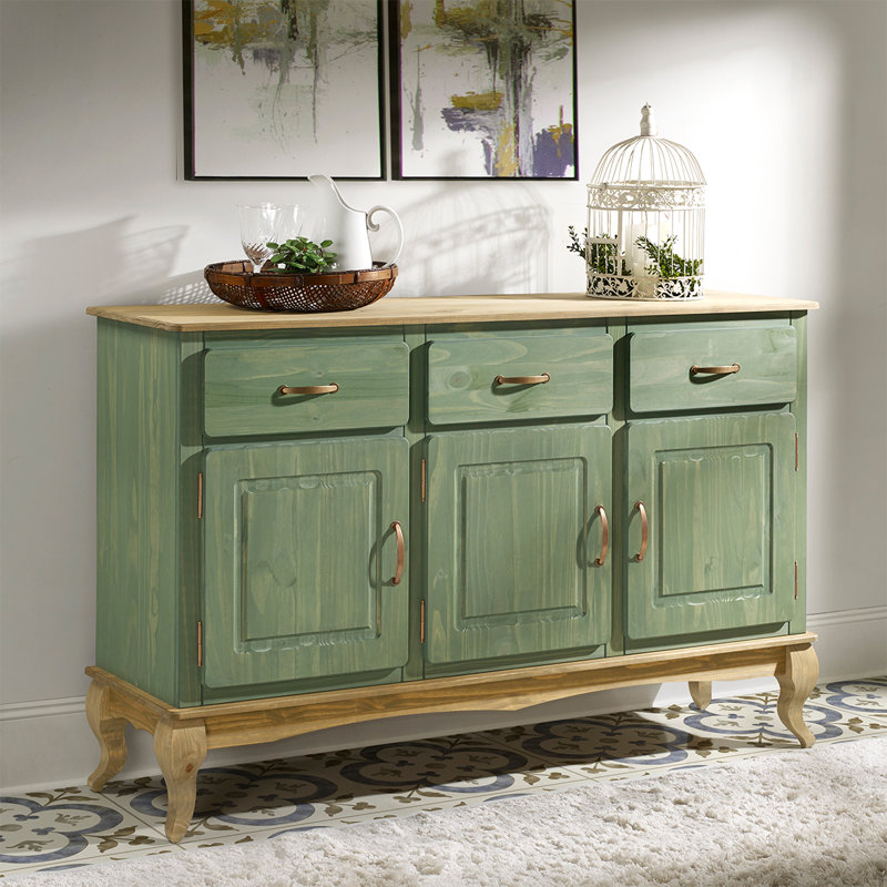 Wednesbury 57.28'' Solid Wood Sideboard, Green
