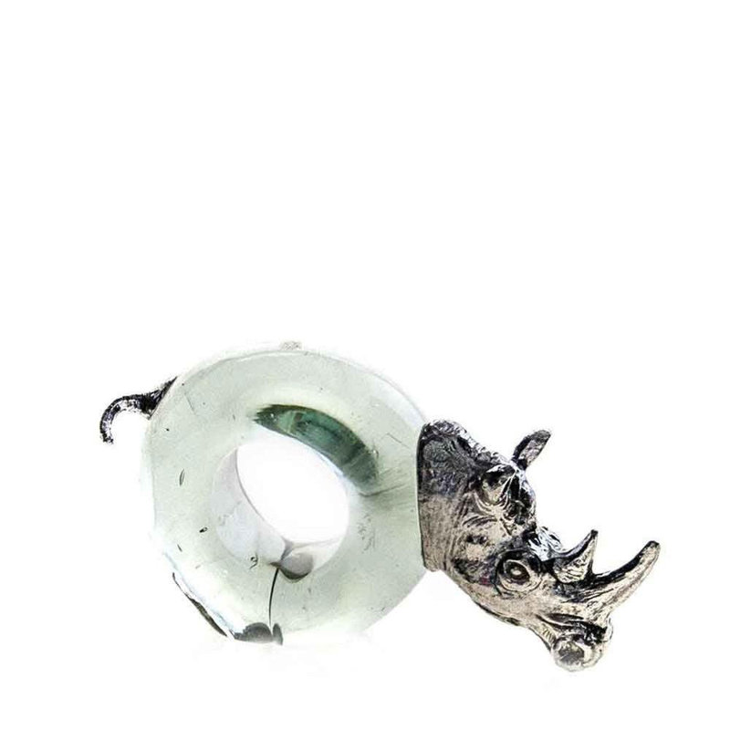 Glass Napkin Ring, Glass Green