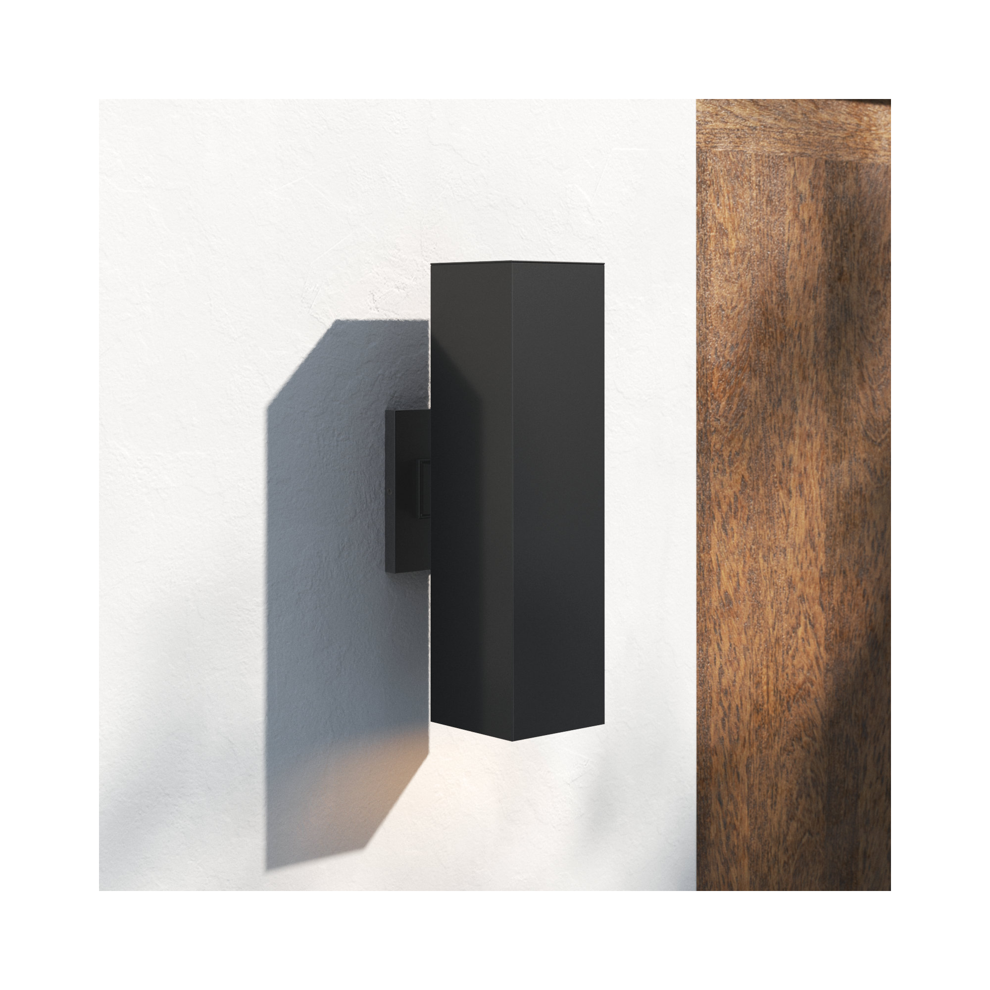 Dyer 2 - Bulb Outdoor Armed Sconce, 14.25" H x 5" W x 5" D, No, Black