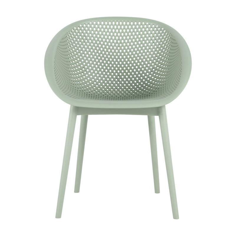 Holiday - Ensemble de 2 chaises longues modernes - Plastique PP intérieur / extérieur toutes saisons, léger pour patio, plage, salon