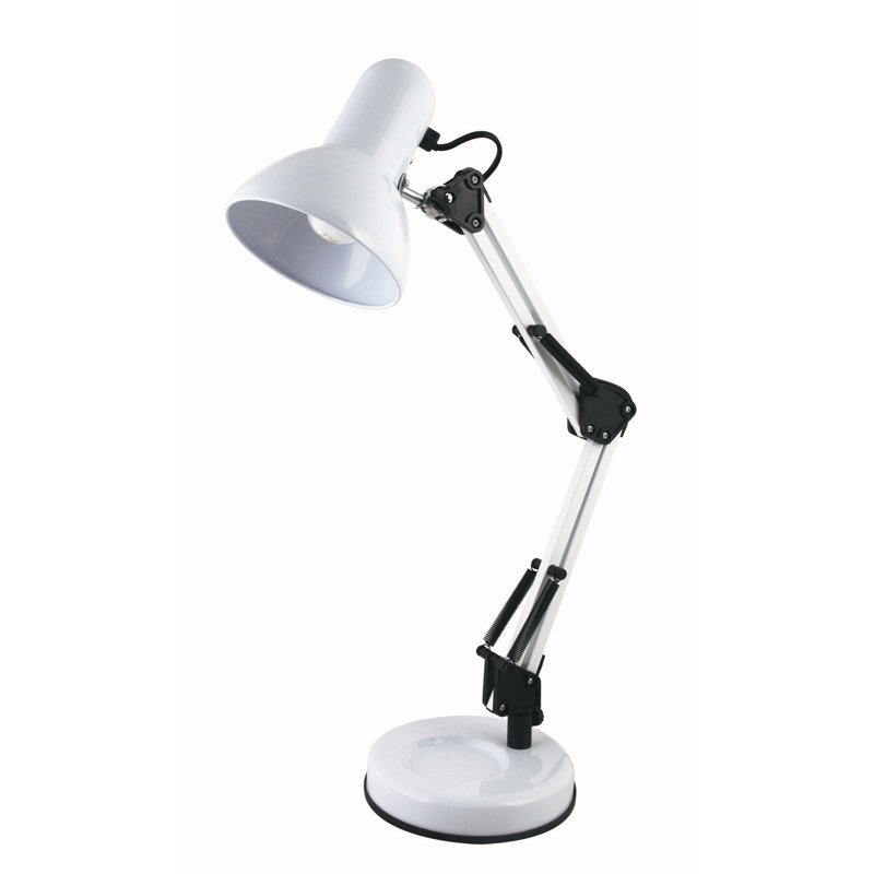 Adjustable Desk Lamp, White, White