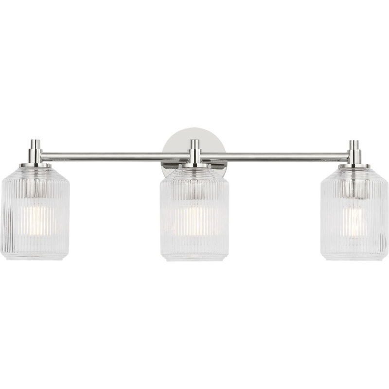 Barstow Bath, Polished Nickel, 9" H x 25.5" W x 6.125" D