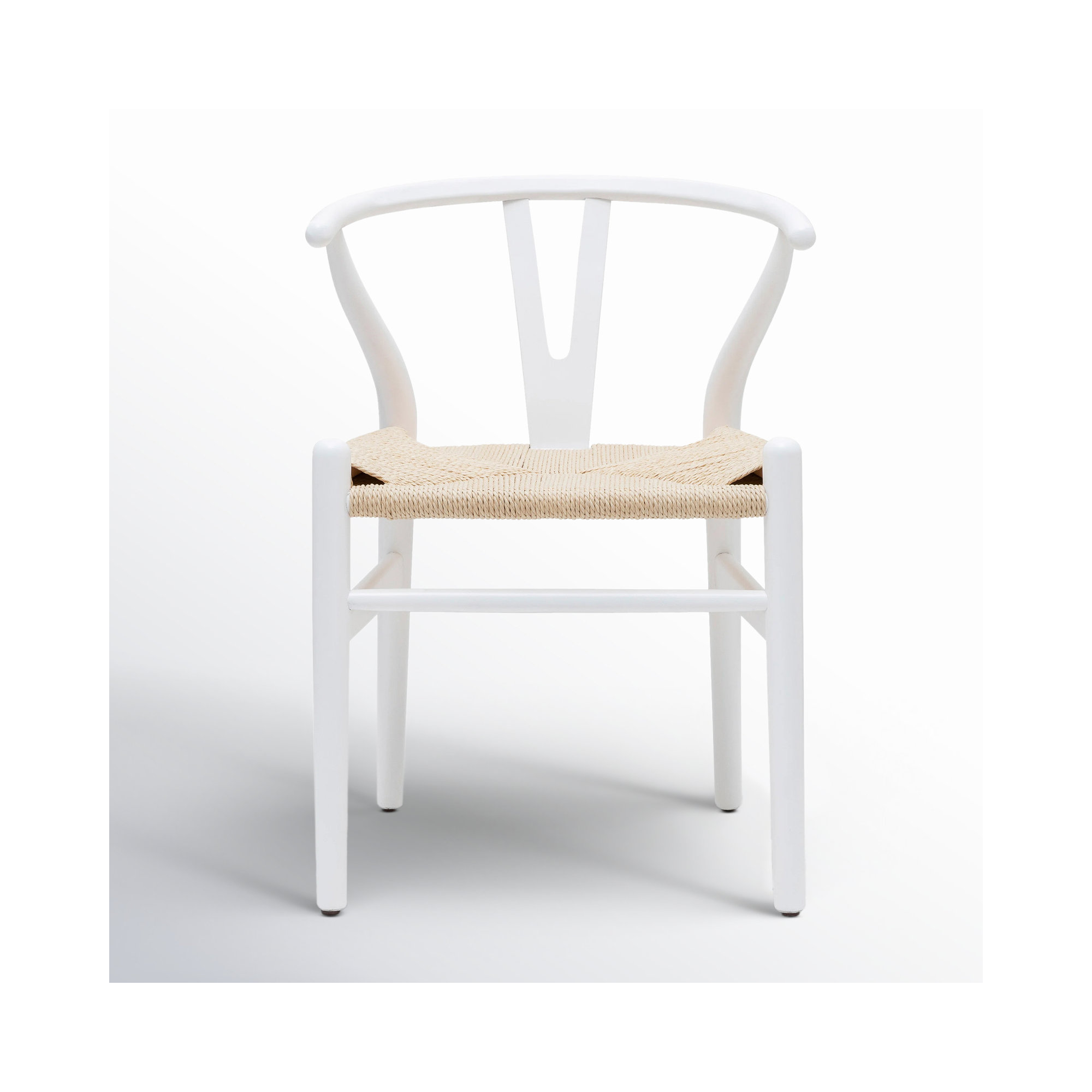 Wyn Woven Solid Wood Dining Chair, 1, White / Natural