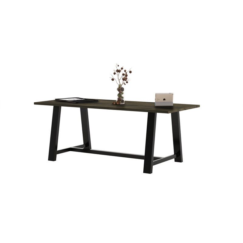 Midtown Solid Wood Breakroom Table, 30" H x 84" L x 42" W, Barnwood