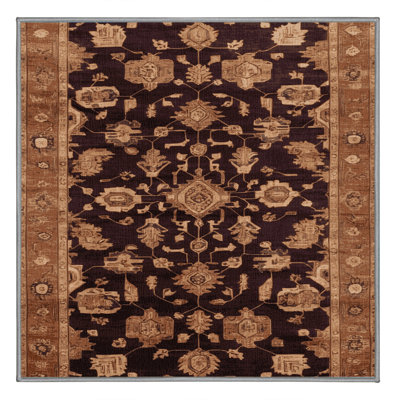 Tapis brun lavable à la machine
