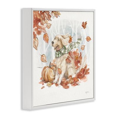 «Happy Autumn Labrador», estampe numérique par Mary Urban