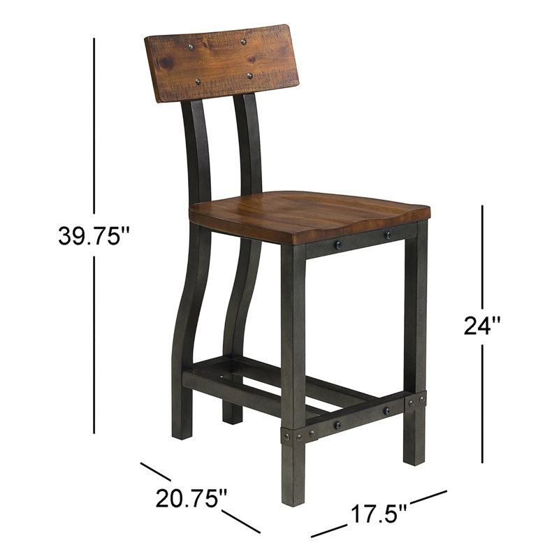 Tabouret de comptoir H 24 po Larnell