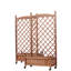 Lit de jardin surélevé avec treillis - paquet de 2 - jardinière en bois pour l'extérieur et support pour plante 30 couches