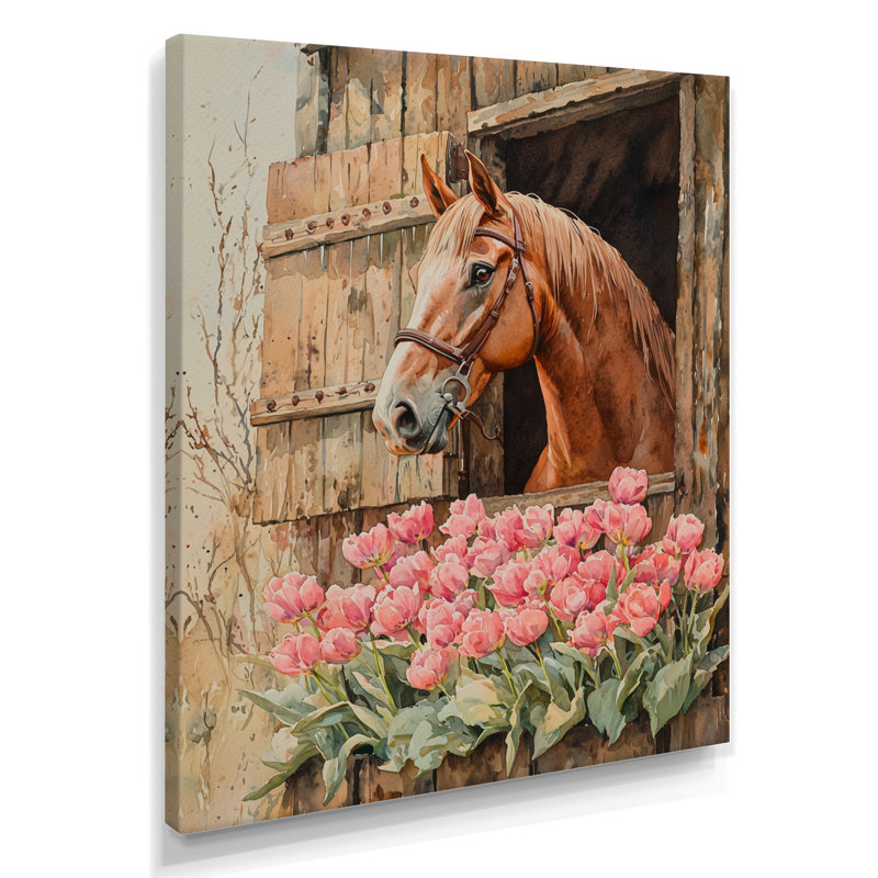 Dorly - art mural sur toile florale, H 32 po x l 24 po, Toile tendue, Ne s’applique pas