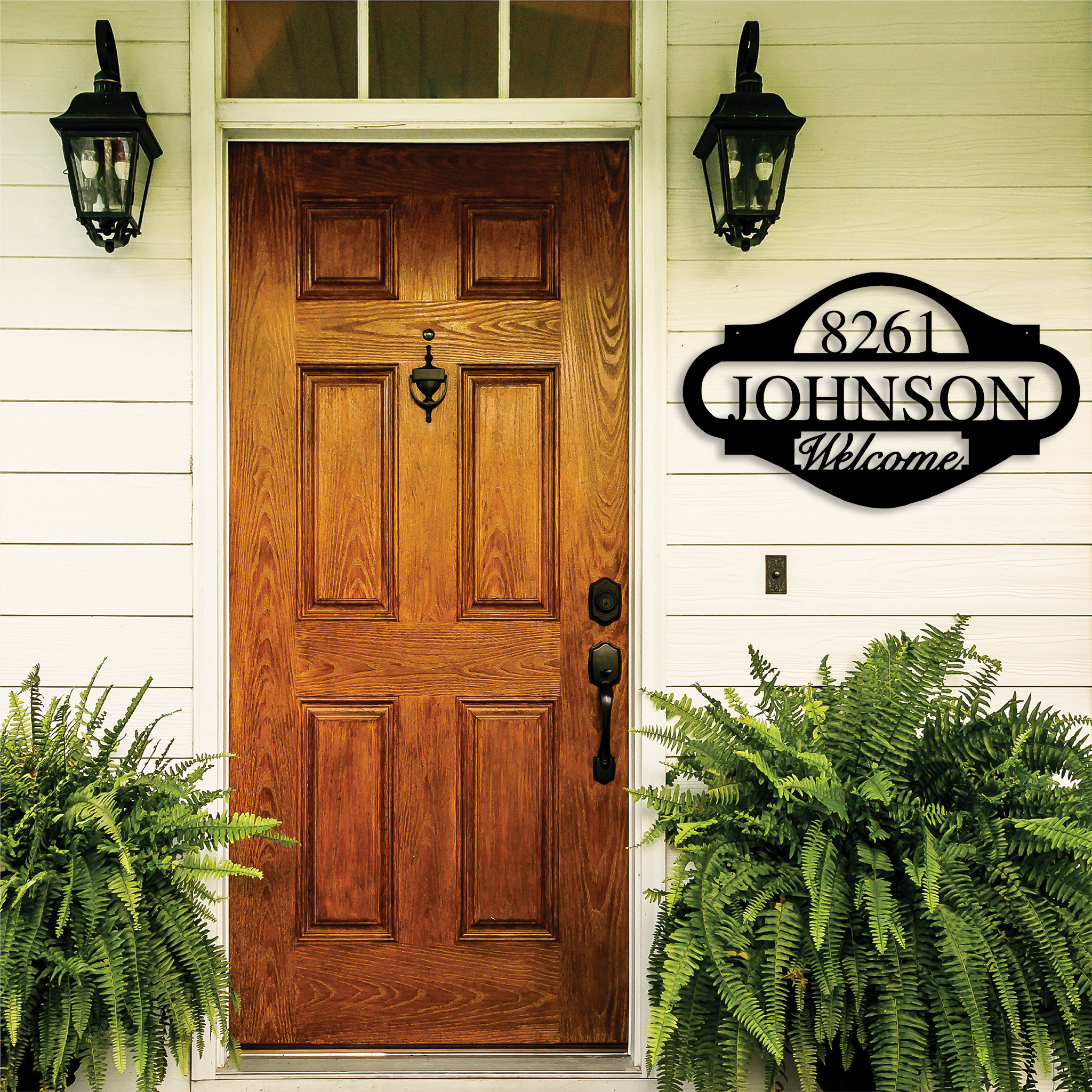 Metalplex 3-Line Monogram Address Sign | Wayfair