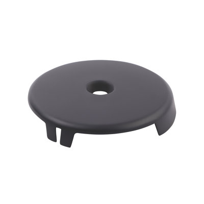 Couvercle de baignoire à 1 trou avec vis, noir mat