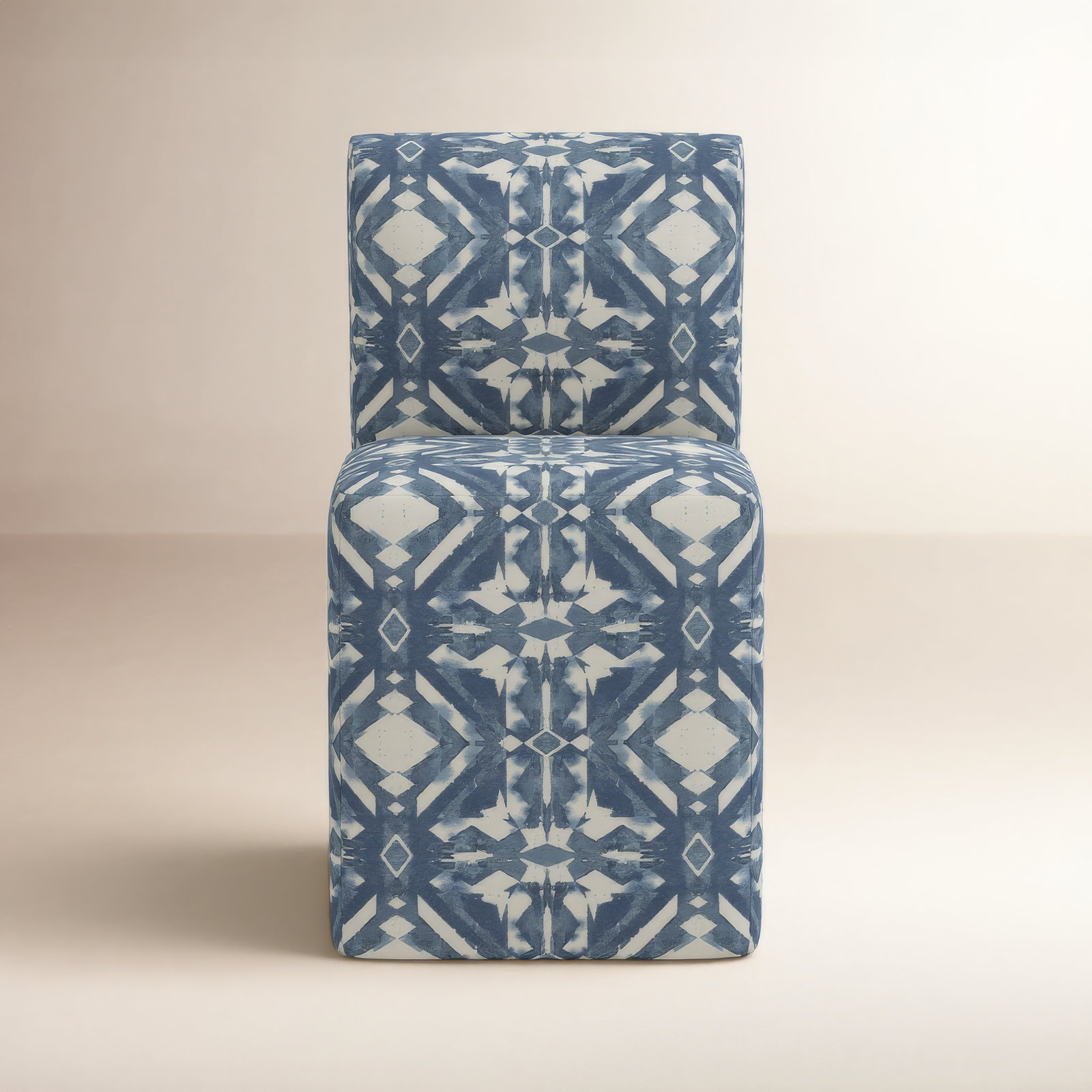 Mendy Parsons Chair, Asha Blue Ikat