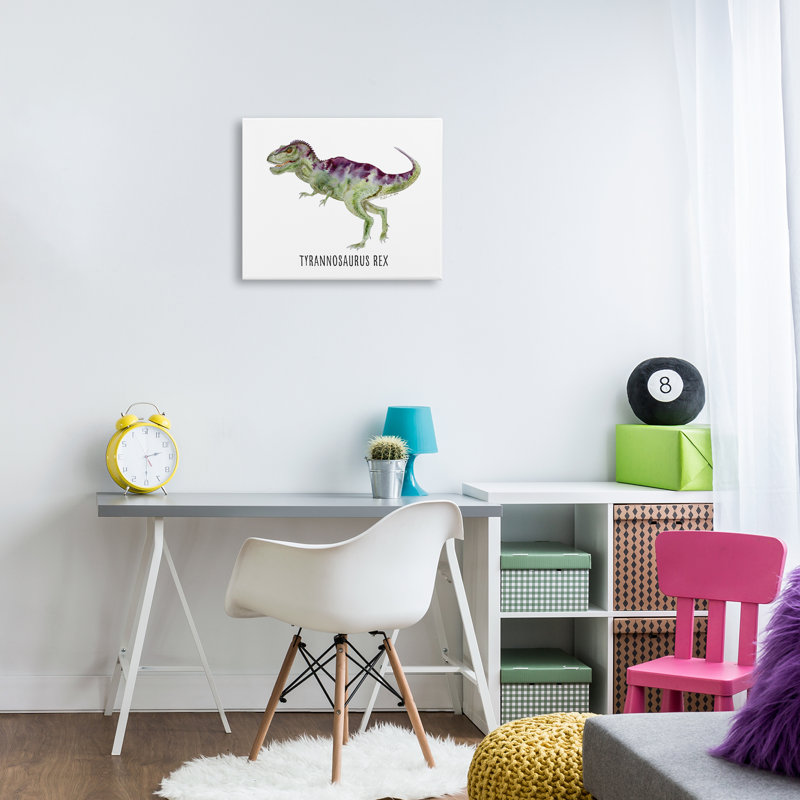  Tyrannosaure, Rex, dinosaure, art mural sur toile par Brett Blumenthal, H 16 po x l 20 po
