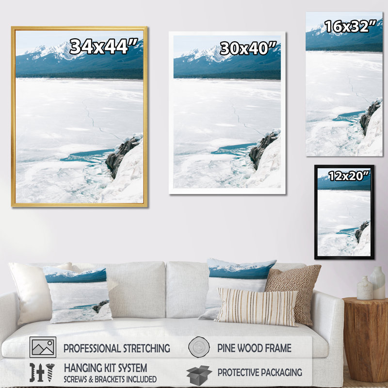 Glaciers à couper le souffle en Alaska IV - impression, Cadre flottant doré, H 40 po x l 30 po x P 1,5 po