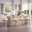 Tabourets de bar pivotants Anandi 66,5 cm (26,2 po) de style moderne du milieu du siècle, avec dossier en rotin et structure en bois massif-131199531-132419954