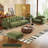 Green Polyester Modular Sofa cushion couch-376989635-376989663-376989633