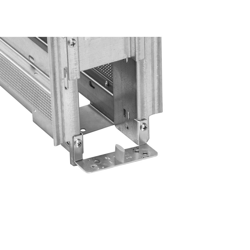 Galvanized Steel Pocket Door Hardware, 99" H x 73" W x 3.5" D