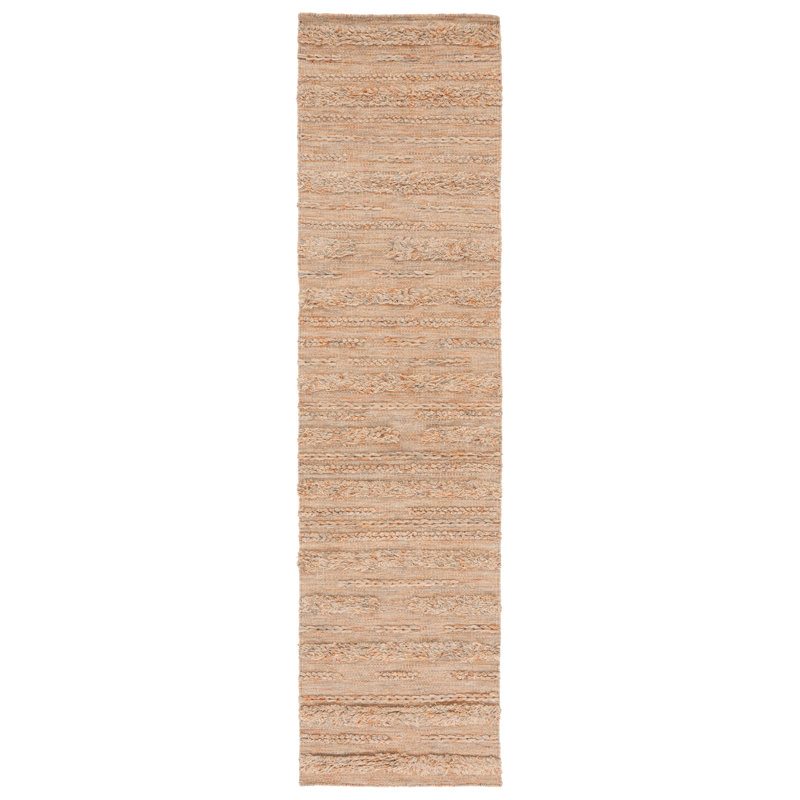 Hartzler Handmade Flatweave Beige/Orange Area Rug, Runner 2'3" x 9'