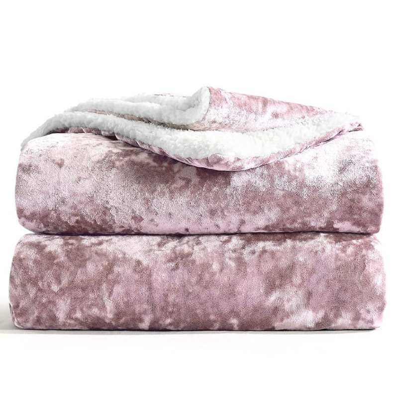 Roundhay Thermal Snug Polyester Throw Blanket, Blush Pink