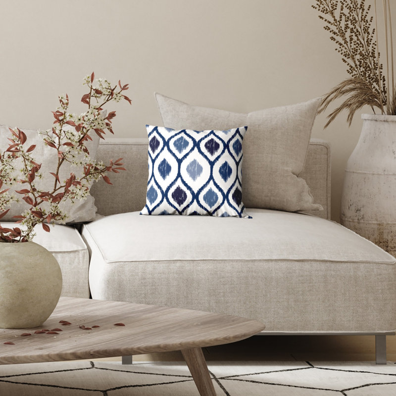 Americanflat Throw Pillow - Sewn-In Insert - Polyester - Diamond Pattern, 16"x16", Diamond