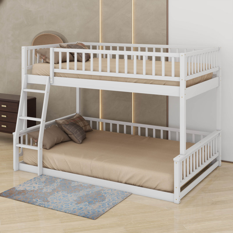 Full XL Over Queen Bunk Bed With Ladder