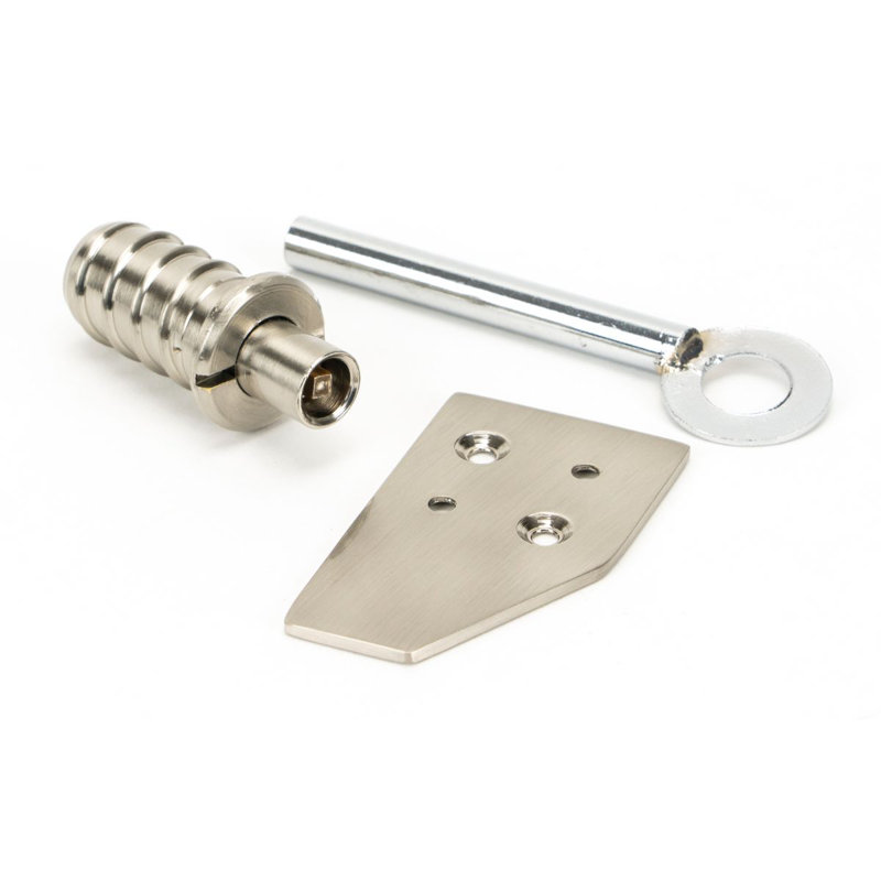 Key-Flush Sash Stop Door Accessory, Polished Nickel