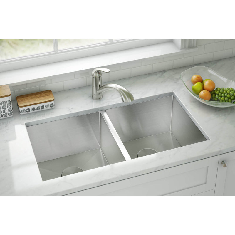 31'' L Double Bowl Stainless Steel Kitchen Sink