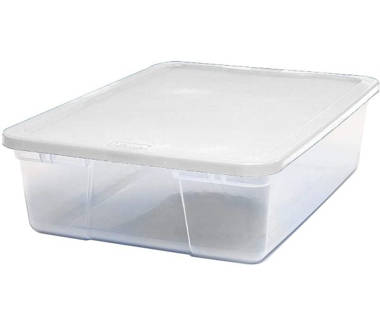 Rubbermaid Under the Bed Wheeled Storage Box, 68 Qt, Pack of 2, Plastic  Containers with Dual-Hinged Lids and Sturdy Wheels, Visible Organization  for Tight Space…