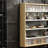 Wall-Mounted Glass Display Case with 4 Adjustable Shelves-1568766974