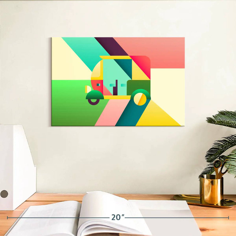 Mehar Abstract Rickshaw, 8" H x 12" W