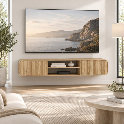 Meuble télé 63 po avec rangement ouvert