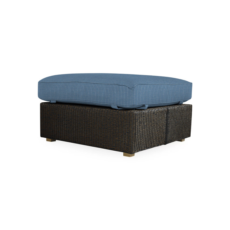 Hamptons Outdoor Ottoman, Cottage Pepper, Mink