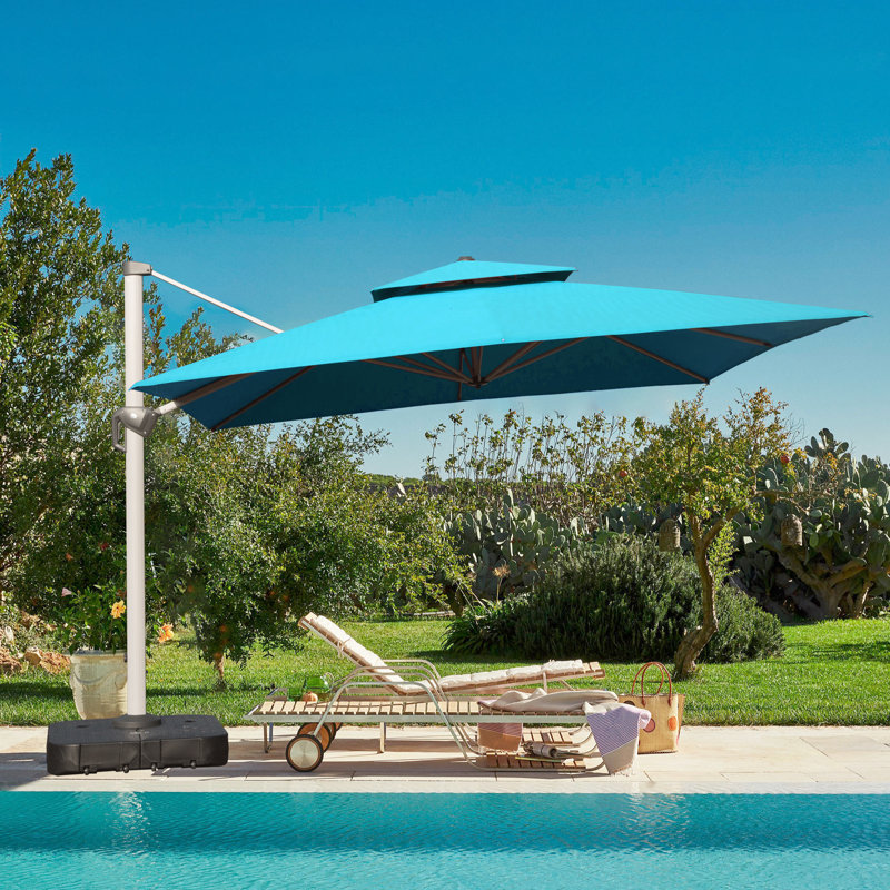 Parasol en porte-à-faux 114,17 po, Bleu lac