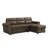 Dhimaan Microfiber Reversible L-Shape Sleeper Sectional Sofa with Storage Chaise