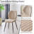 5 Piece 47'' Round Dining Table Set For 4, Farmhouse Kitchen Table With 4 Boucle Modern Dinning Room Chairs-657348985-657348984