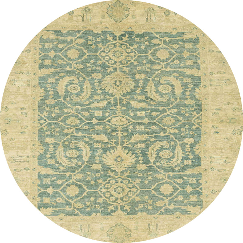 Abstract Indoor Rug, Round 5'
