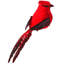 10'' Fabric Birds Hanging Figurine Ornament
