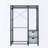 Acacia Wood Garment Racks With Shelves 2 Wicker Drawers And 4 Hooks Heavy Duty Closet Organizer For Hanging Clothes, Freestanding Closet Wardrobe Rack, Light Gray